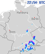 Niederschlagsbilder von Deutschland 00:20 UTC