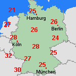 Vorhersage Mo, 18.08. Deutschland