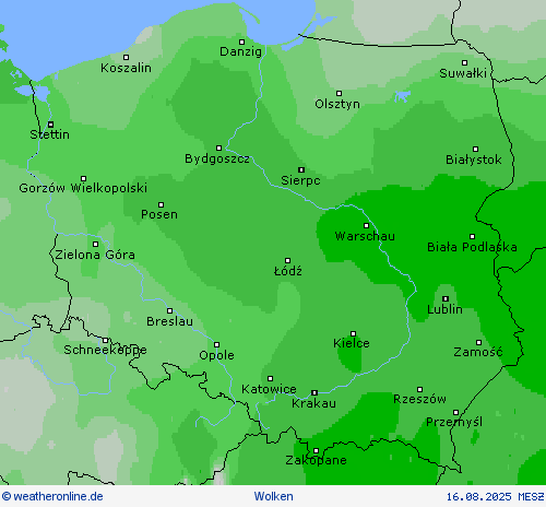 Sonnenscheindauer Vorhersagekarten