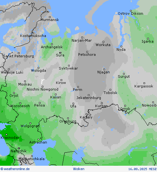 Sonnenscheindauer Vorhersagekarten